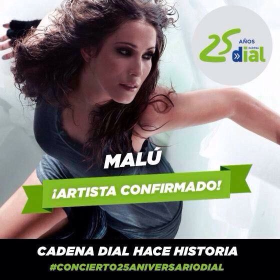 No te pierdas a Malú en los 25 años de Cadena&nbsp;Dial
